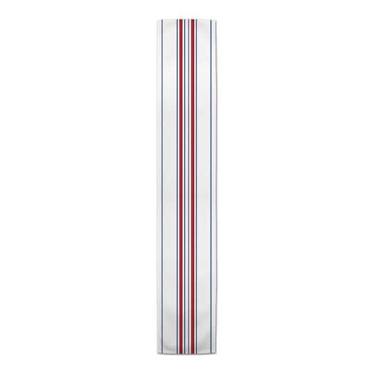 90" Red, White & Blue Stripes Poly Twill Runner